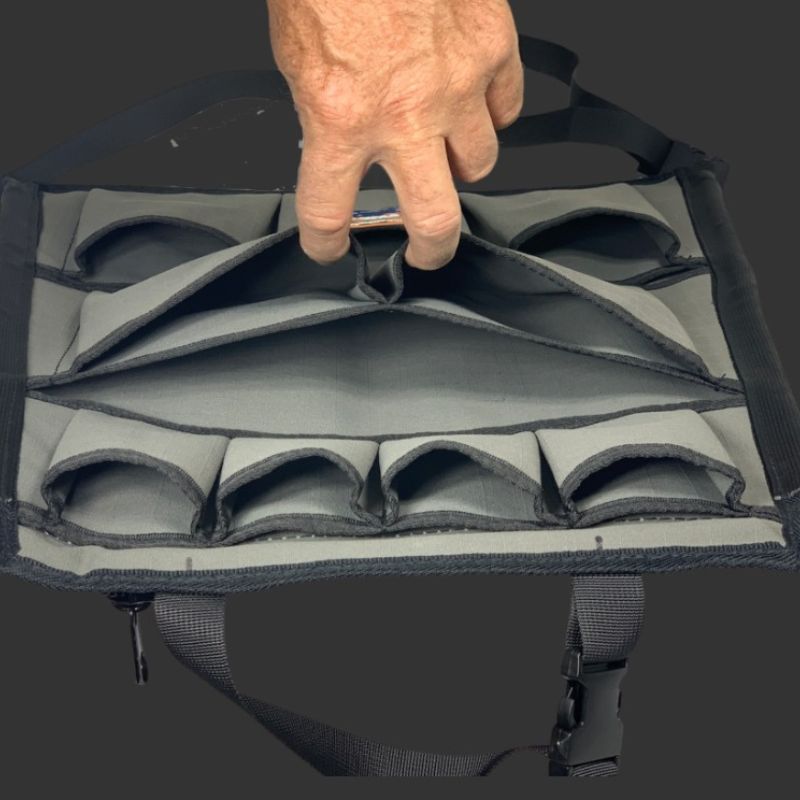 AOS car seat organiser - 12 pockets view