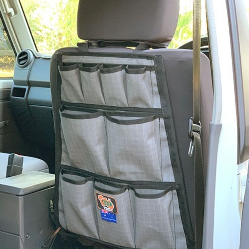 AOS grey Car Seat Storage Organiser Front View