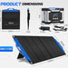 Atem Power - 100W - 12V Folding Solar Panel - Inc 500W Portable Power Generator - Solar Panel Dimensions