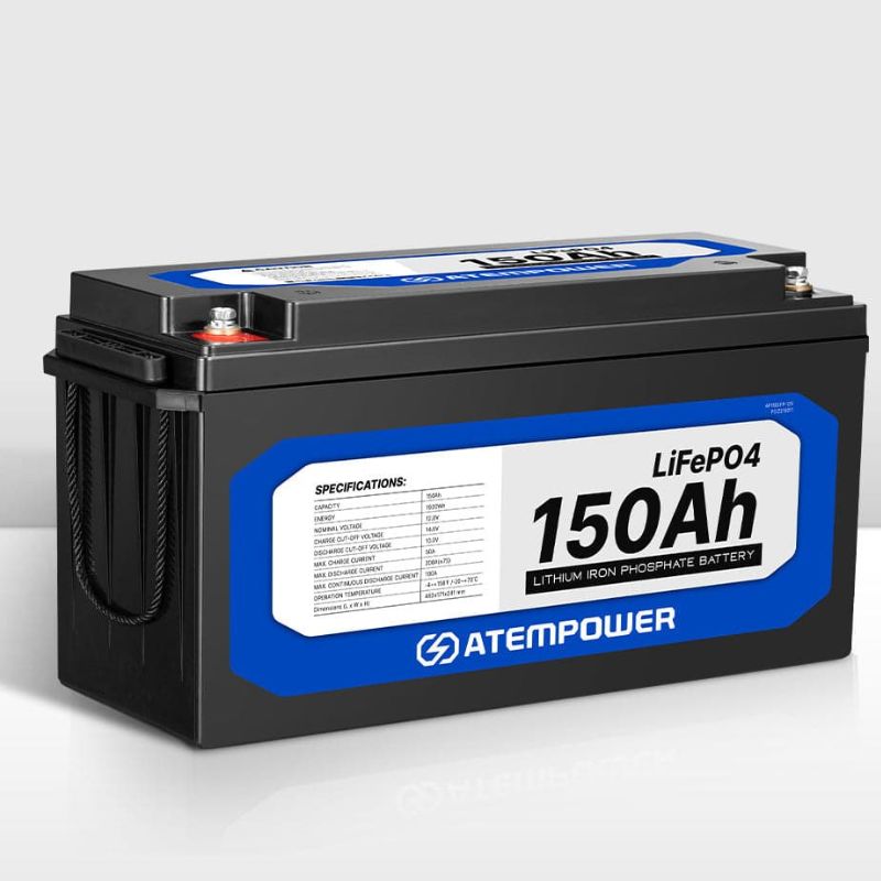 Atem Power - LiFePO4 - 150AH - 12V Lithium Battery - 12V Lithium Battery Product View