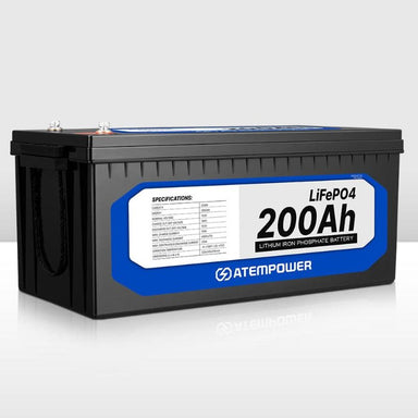 Atem Power 200AH 12V Lithium Battery Front View