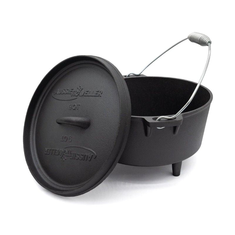 Aussie Traveller - Cast Iron Cookware Crate Set - 10 Piece - Cookware Crate Set