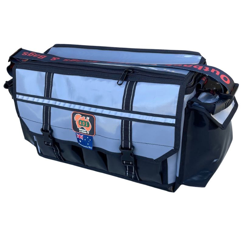 Australian Outback Supplies - Pro Tradesman Tool Bag - Heavy Duty Base - Yellow/Blue - Tool Bag Front View