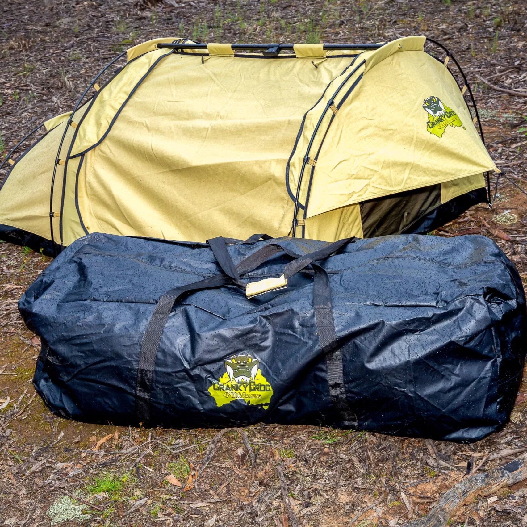 Cranky Croc - Black Premium PVC Swag Bag Oversized