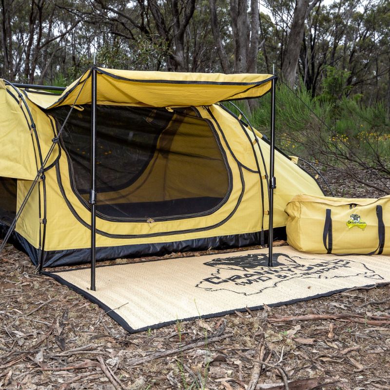 kings swag tent Cranky Croc