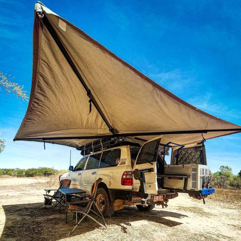 Destination 4wd - D270 Degree Free Standing Awning - Inc Complimentary brackets - Free Standing Awning Side View