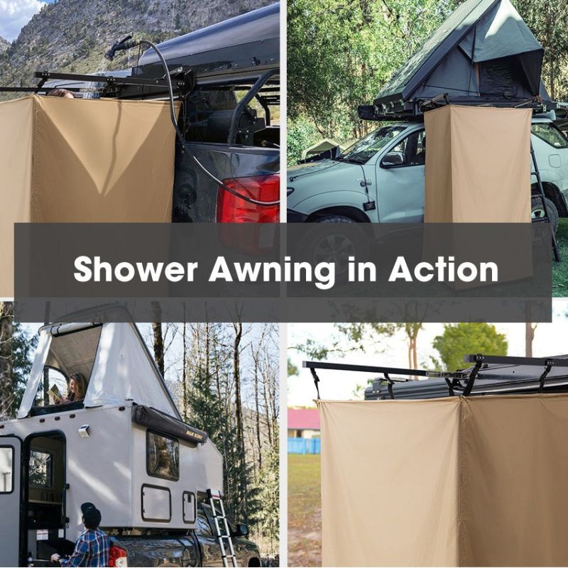 SAN HIMA - Camping Awning Shower Tent or Change Room - Instant Fold-Out - Awning Shower Tent 360 Degree View