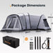 SAN HIMA - Grampians 10P - Inflatable Air Tent - Instant Family Camping Shelter - Camping Shelter Package Dimensions