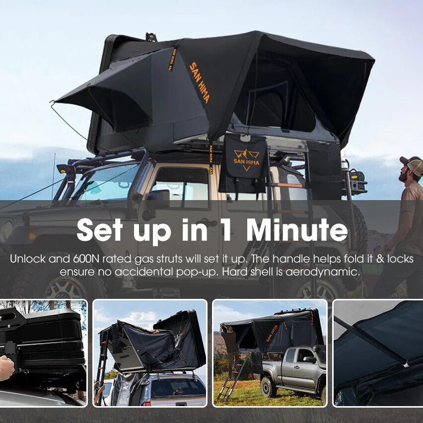 SAN HIMA - Jervis Pro - Roof Top Tent - Set Up