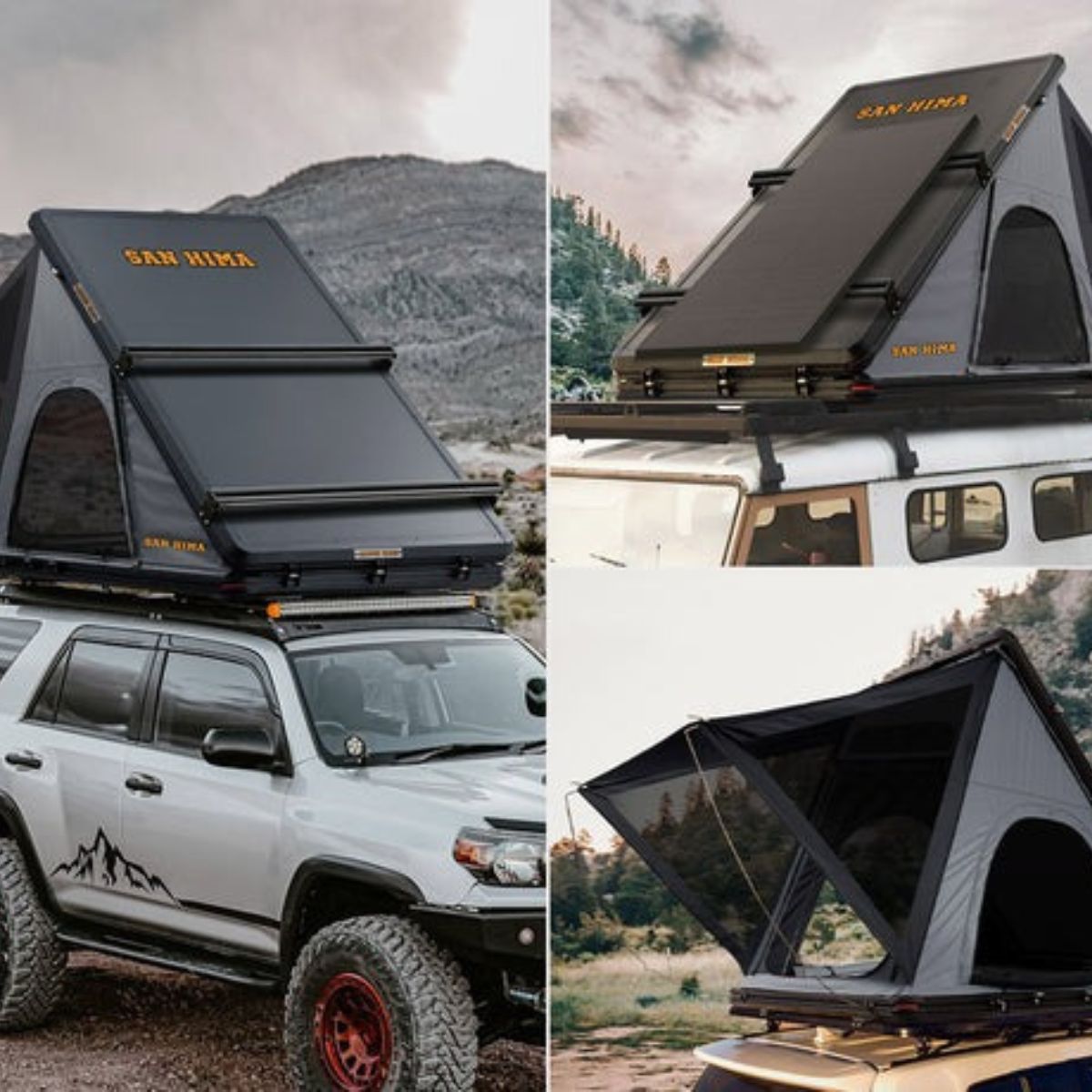 SAN HIMA - Kalbarri Roof Top Tent Hardshell With Ladder - 360 Degree View