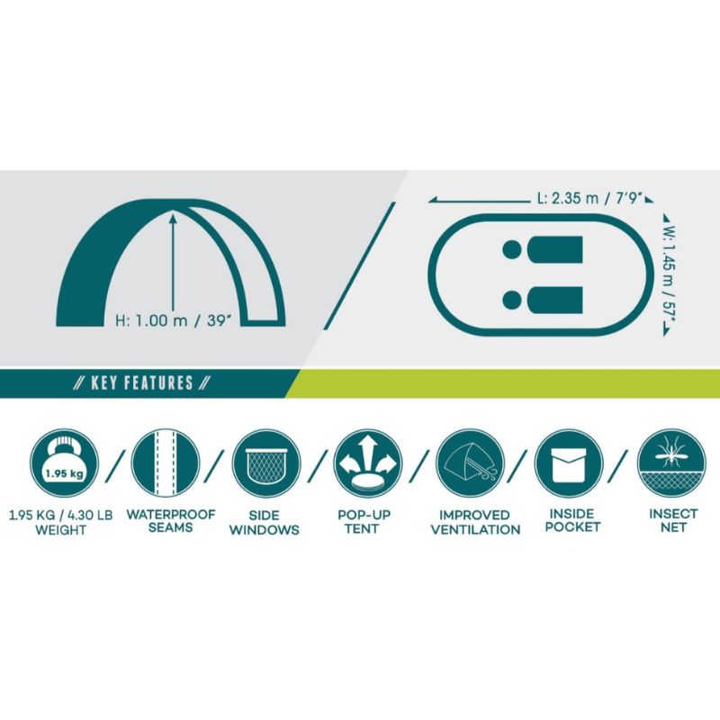 Supex - Cool Mount 2 Tent - Dimensions and Features